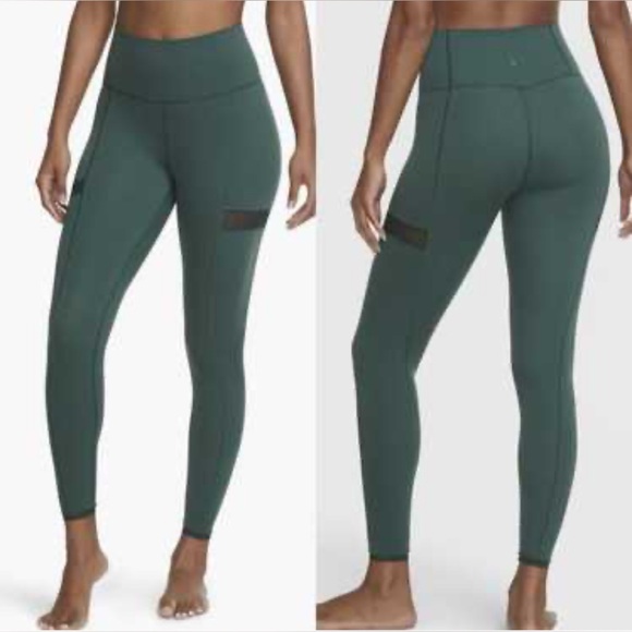 Nike High-Waisted Green Leggings- Size Small - Picture 1 of 7
